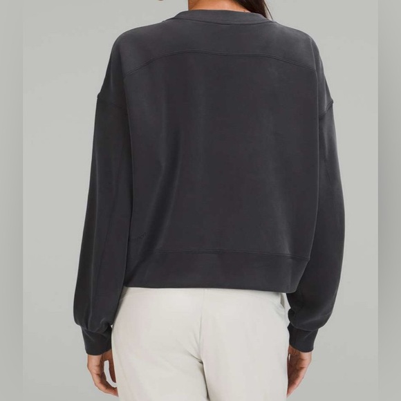 NWOT Lululemon Softstreme Perfectly Oversized Cropped Crew - Picture 2 of 6